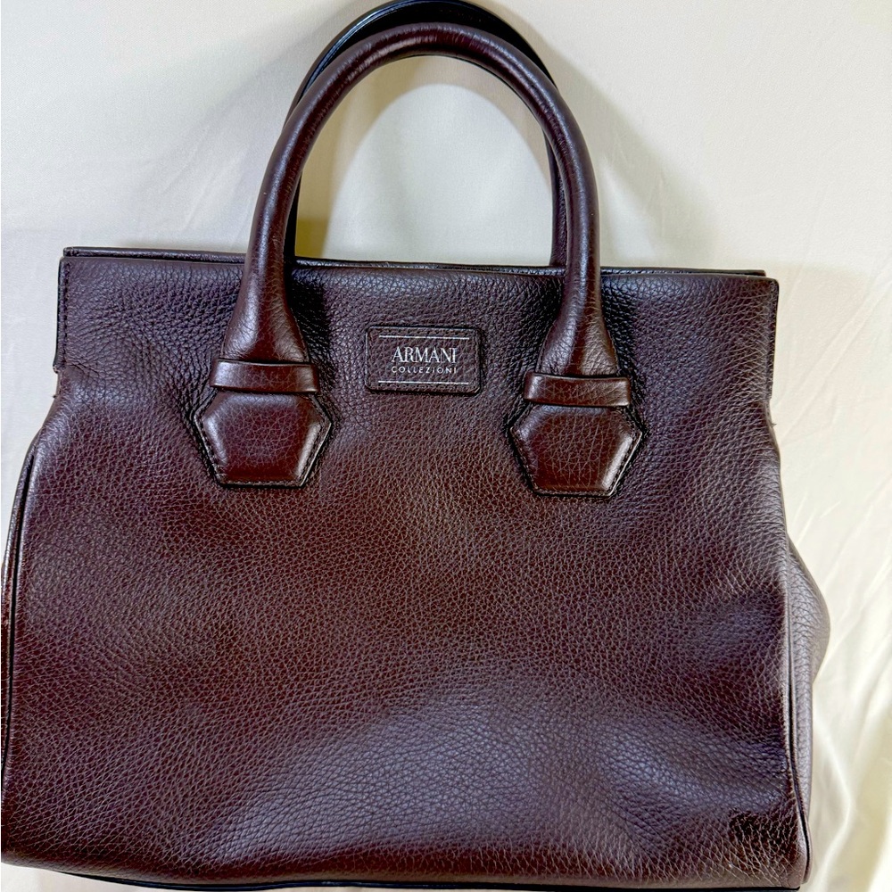 Armani Collezioni Handbag Brown Lightly Used